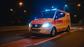 Ambulance driving with light on