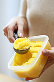 Vegan mango sorbet