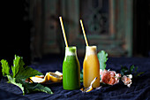 Green and yellow smoothie