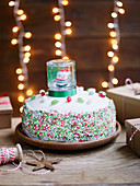 Sparkling snowfetti cake