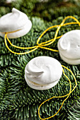 Macaroons as an edible Christmas decoration