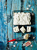 Christmas white chocolate traybake