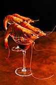 Black tiger shrimps cocktail