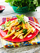 Mango salad with peppers
