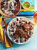 Caribbean Jerk Chicken with Rice and Kidney Beans