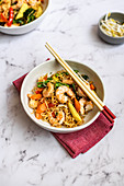Prawn Chow Mein with Ramen Noodles