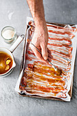 Glazing bacon