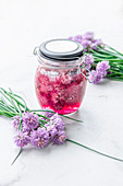 Chives flowers vinegar