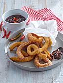 Spanish churros with spicy chocolate