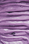 Blueberry coconut yoghurt swirls (close up, full frame)