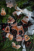 Gingerbread cookies with icing