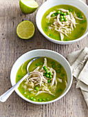 Chicken soup with pea