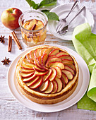 Cheesecake with apples