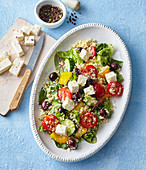 Greek salad with couscous
