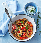 Rosemary rabbit ragout with rice
