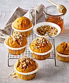 Pumpkin muffins with nutmeg