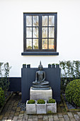 Buddha statue in Zen garden