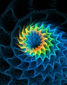 Fractal spiral vortex illustration.