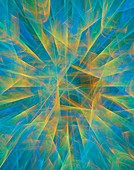 Fractal prismatic abstract illustration.