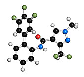 Fluxapyroxad fungicide molecule, illustration
