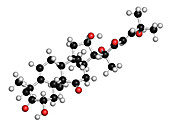 Cucurbitacin D bitter molecule, illustration