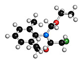 Acetochlor herbicide molecule, illustration