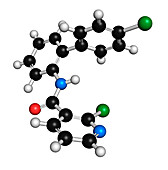 Boscalid fungicide molecule, illustration
