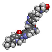 Fenebrutinib drug molecule, illustration