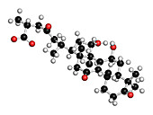 Ganoderic acid A molecule, illustration