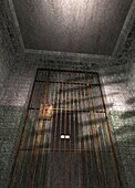 Prison cell, conceptual illustration