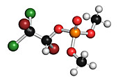 Naled insecticide molecule, illustration
