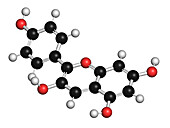 Pelargonidin pigment molecule, illustration