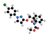 Pyraclostrobin fungicide molecule, illustration