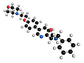 Tirbanibulin actinic keratosis drug molecule, illustration