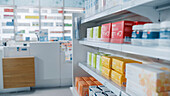 Modern pharmacy drugstore