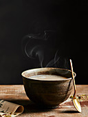 Steaming chai tea