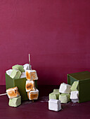 Selbstgemachte Matcha-Marshmallows zum Verschenken