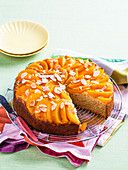 Peach and almon cake
