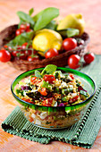 Bulgur with vegetables and mint