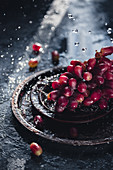 Red grapes on a plate