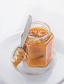 Molecular pineapple and date jam with rum