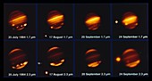 Comet Shoemaker-Levy 9 impacting Jupiter, 1994