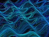 Waveforms, abstract illustration