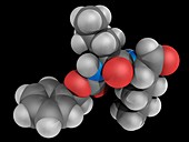 Calpeptin molecule, molecular model