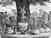 Wizard of the Marua people, 19th century illustration