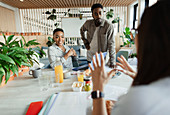 Business people talking in office meeting