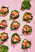 Crab, coconut and pomelo betel leaves