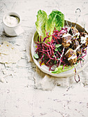Lamb kofta with beetroot salad