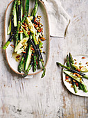 Seaweed-wrapped asparagus salad