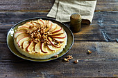 Apple and pear cheesecake